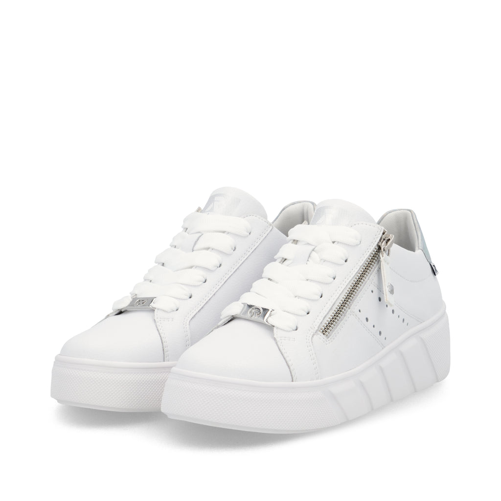 White Zip Shoes for Women | Rieker Sport W2605-80