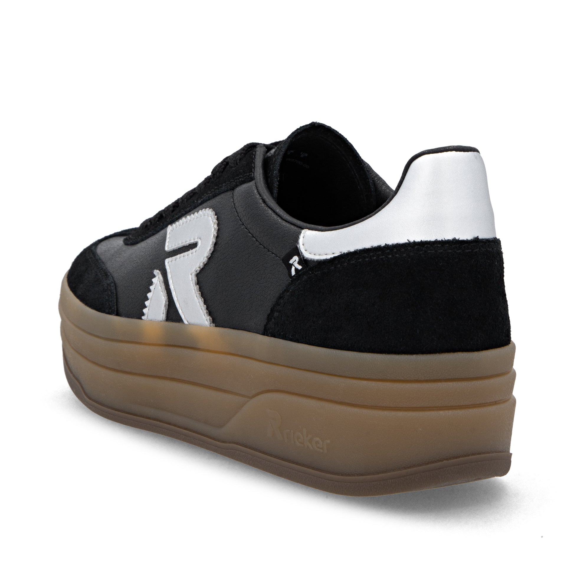 Black Elasticated Shoes for Women | Rieker W3700-00