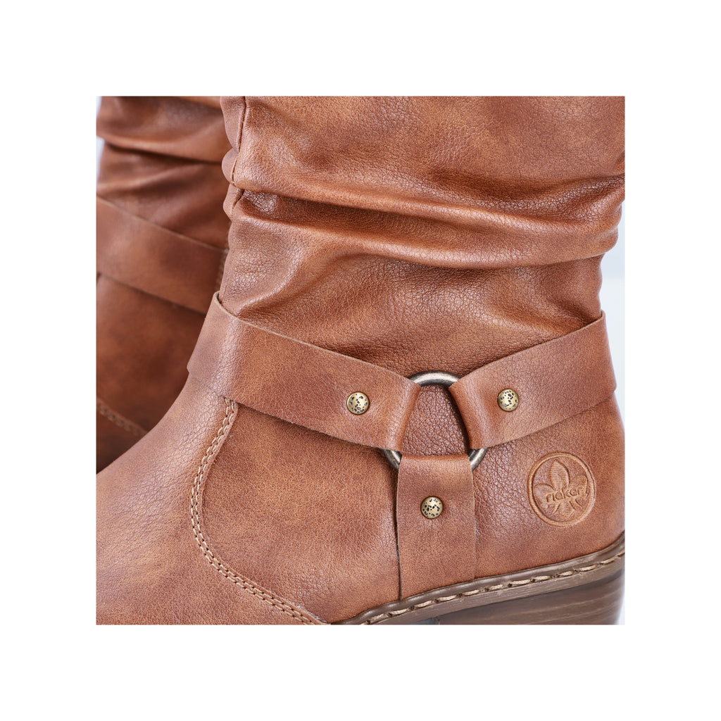 Brown Zip Boots for Women | Rieker Y0850-24