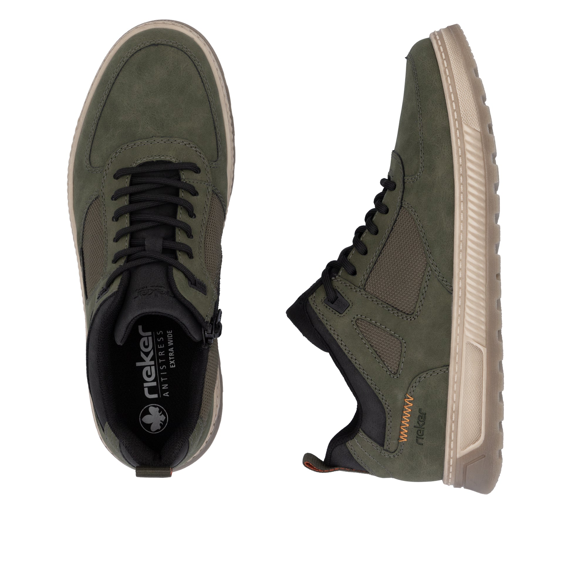 Green Zip Boots for Men | Rieker 37004-54