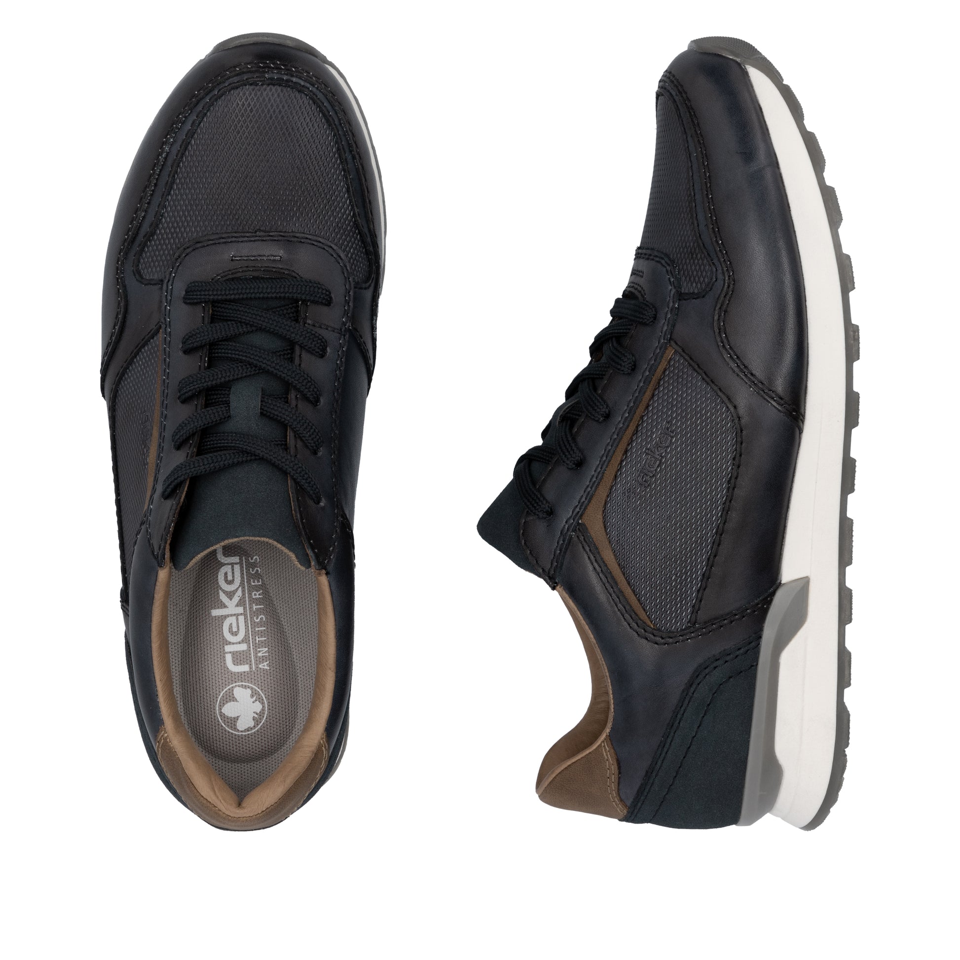 Blue Elasticated Shoes for Men | Rieker U0311-14