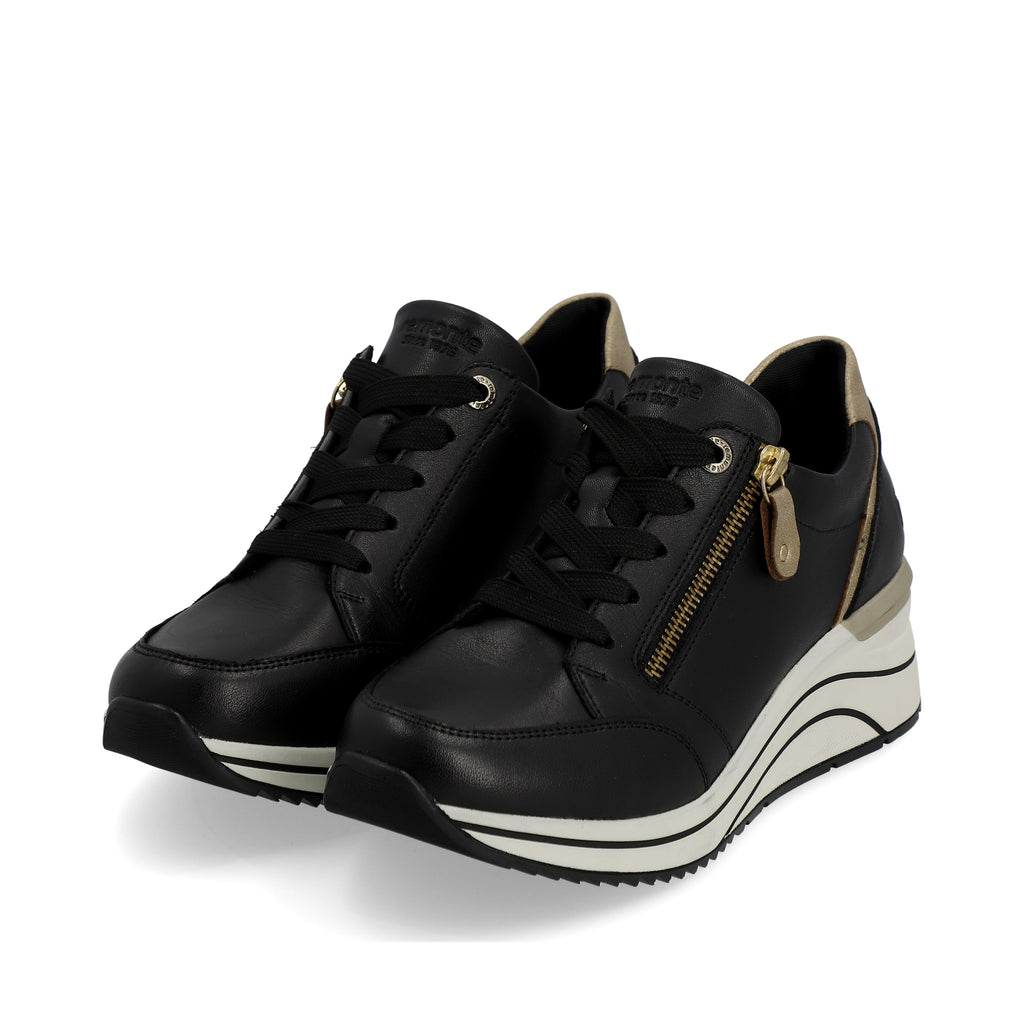 Black Zip Shoes for Women | Remonte D0T03-01