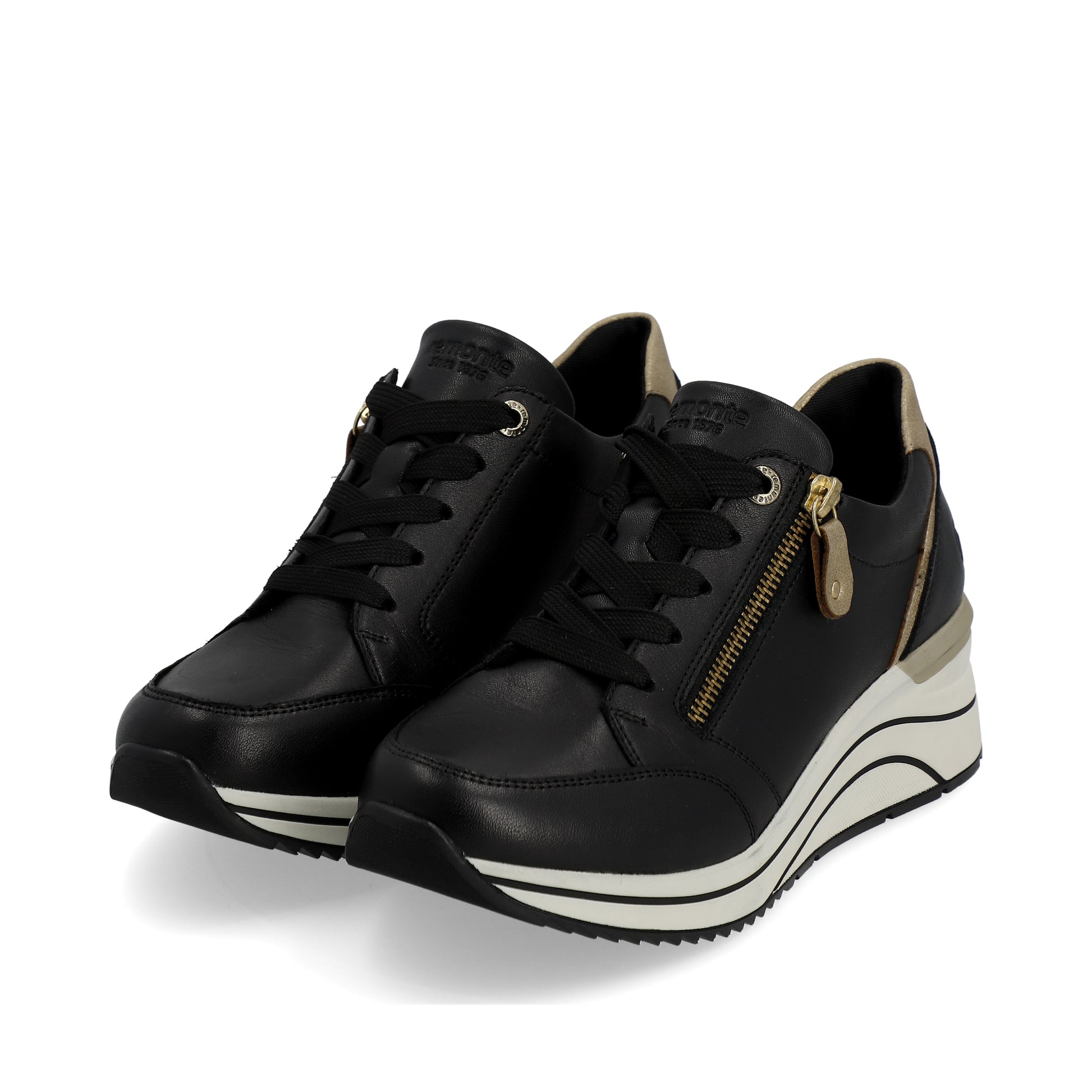 Black Zip Shoes for Women | Remonte D0T03-01