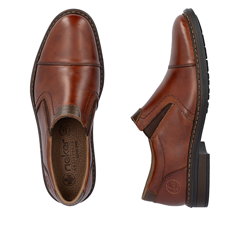 Brown Elasticated Shoes for Men | Rieker 17659-23