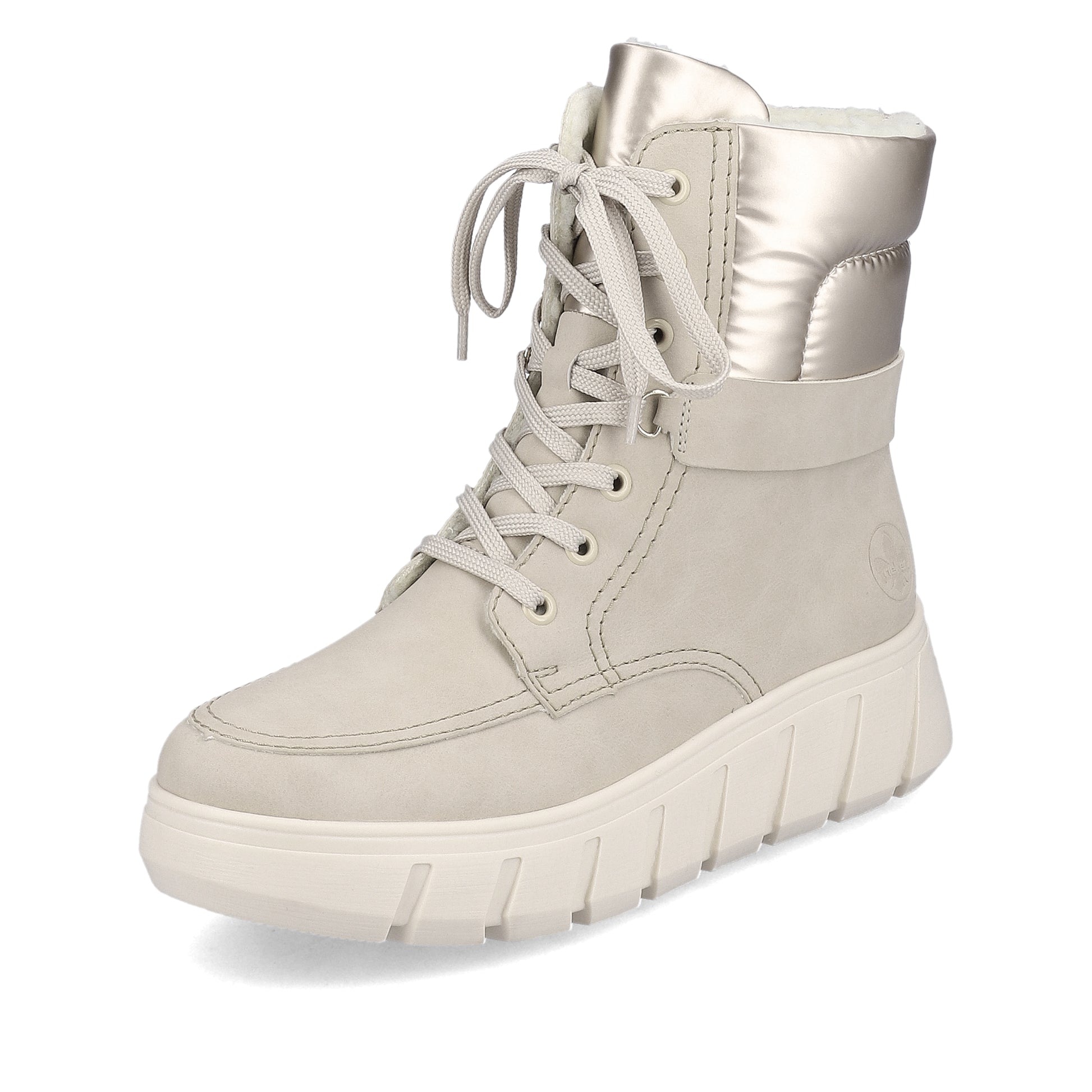 Beige Zip Boots for Women | Rieker Y3503-62