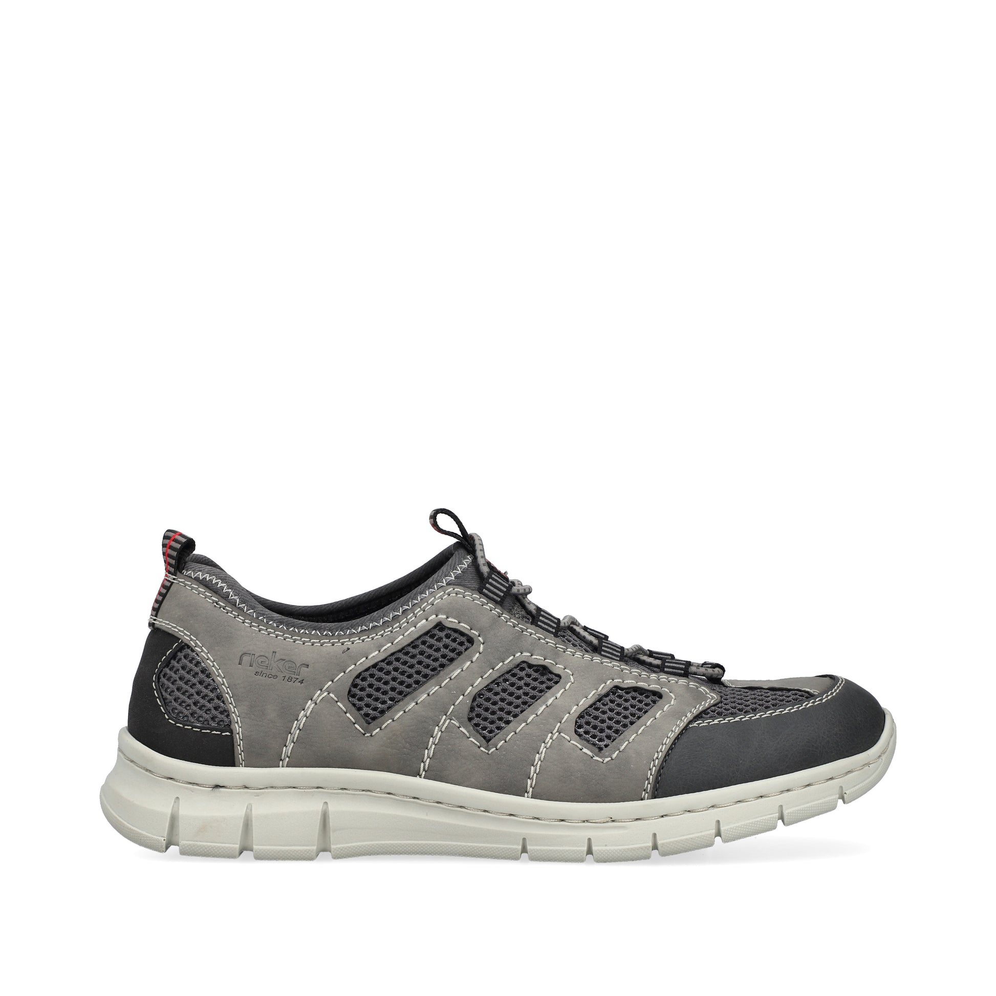 Grey Elasticated Shoes for Men | Rieker B7762-45