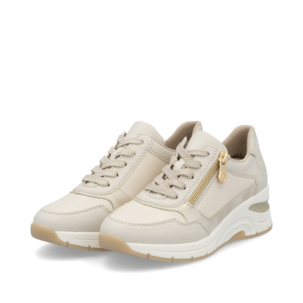 Beige Zip Shoes for Women | Rieker N9301-60