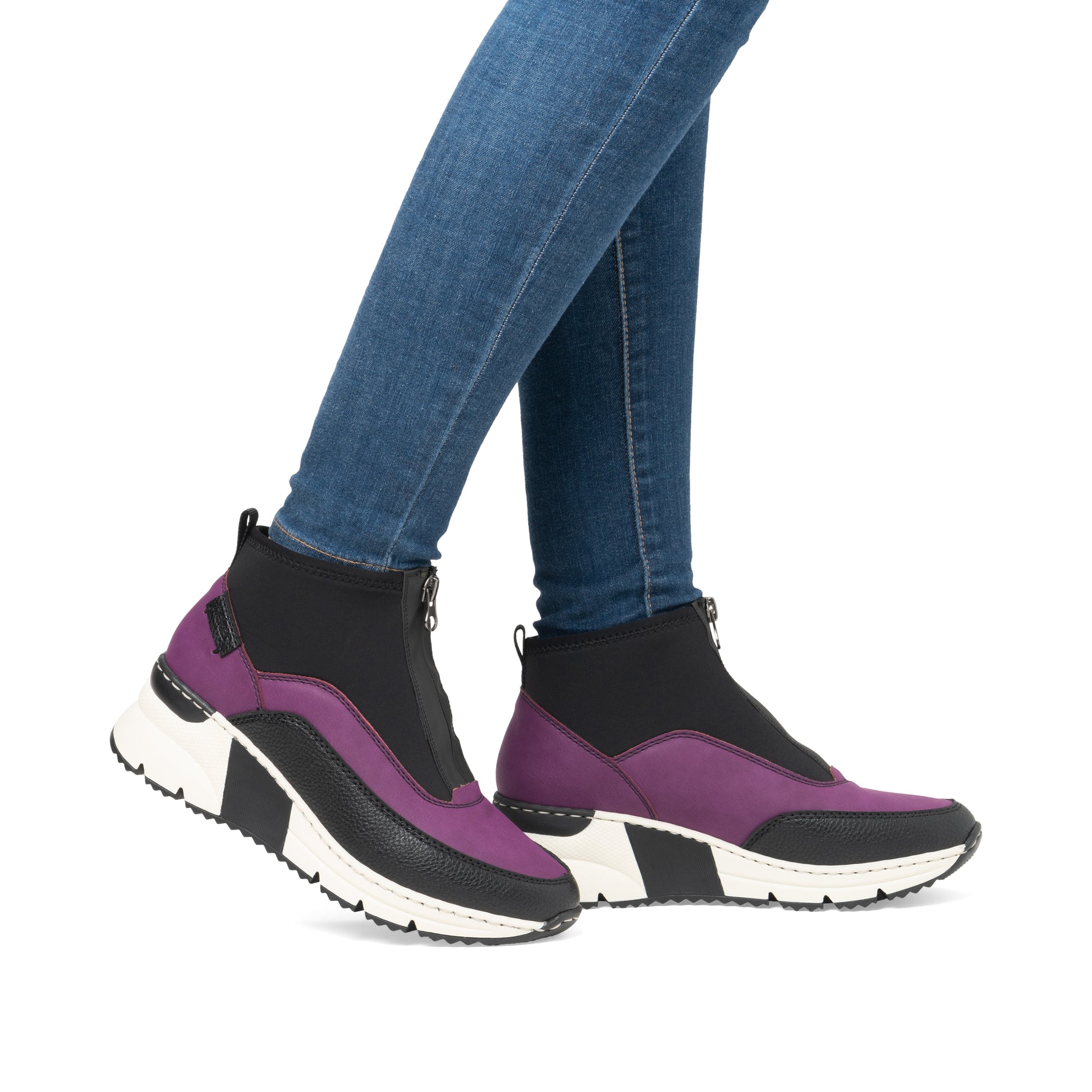 Pink Zip Boots for Women | Rieker N6352-30