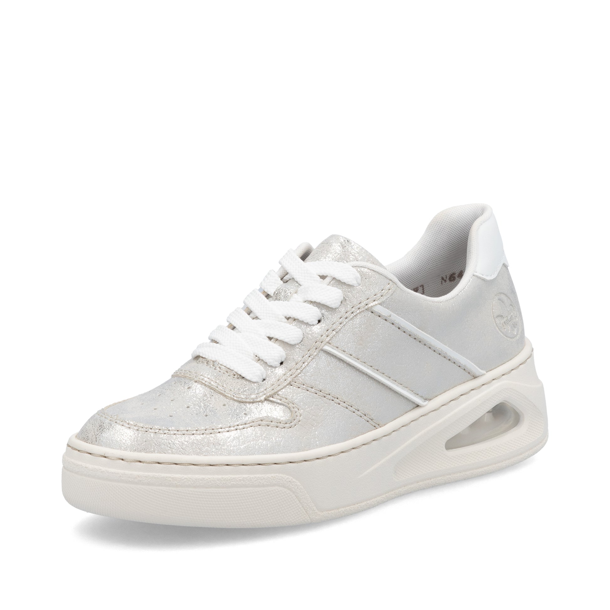 Silver/Platinum Elasticated Shoes for Women | Rieker N6402-40