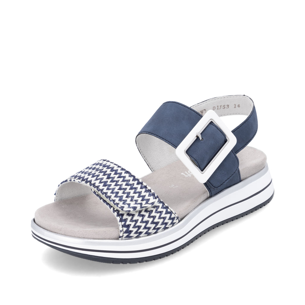 Blue Hook & Loop Sandals for Women | Remonte D1J53-14