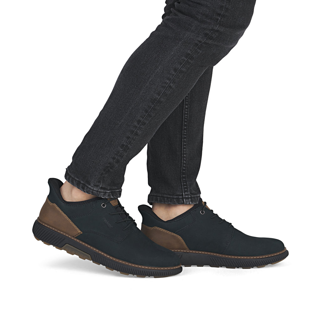 Blue Elasticated Shoes for Men | Rieker B3357-15