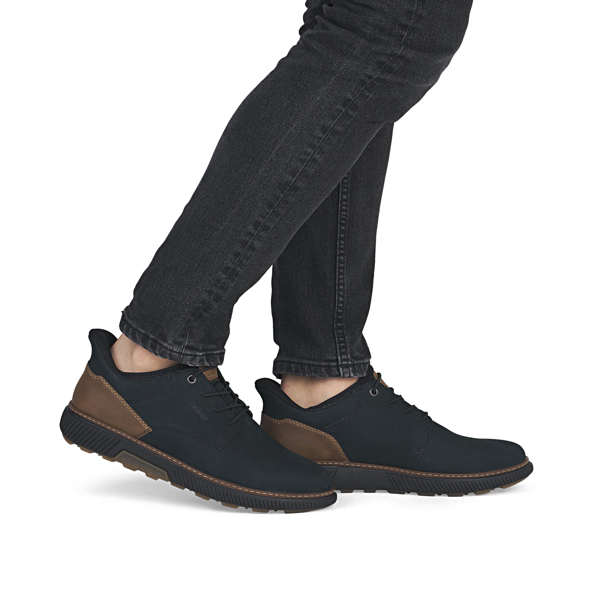 Blue Elasticated Shoes for Men | Rieker B3357-15