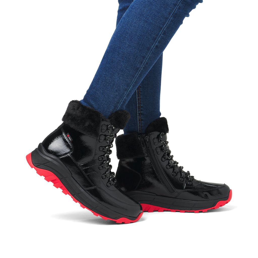 Black Zip Boots for Women | Rieker Sport W0063-01