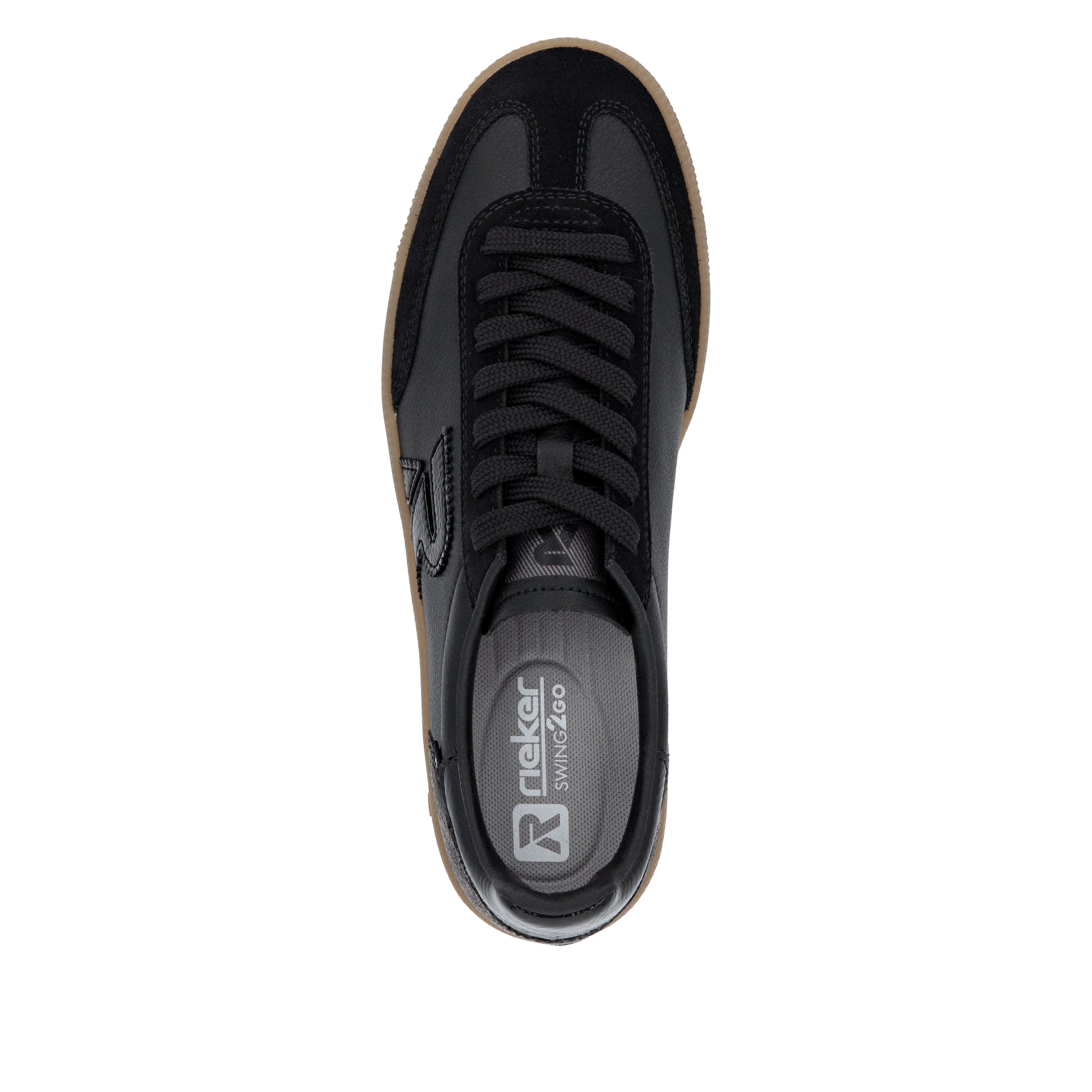 Black Elasticated Shoes for Women | Rieker W2200-03