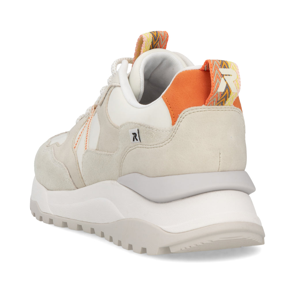 White Elasticated Shoes for Women | Rieker W2501-80