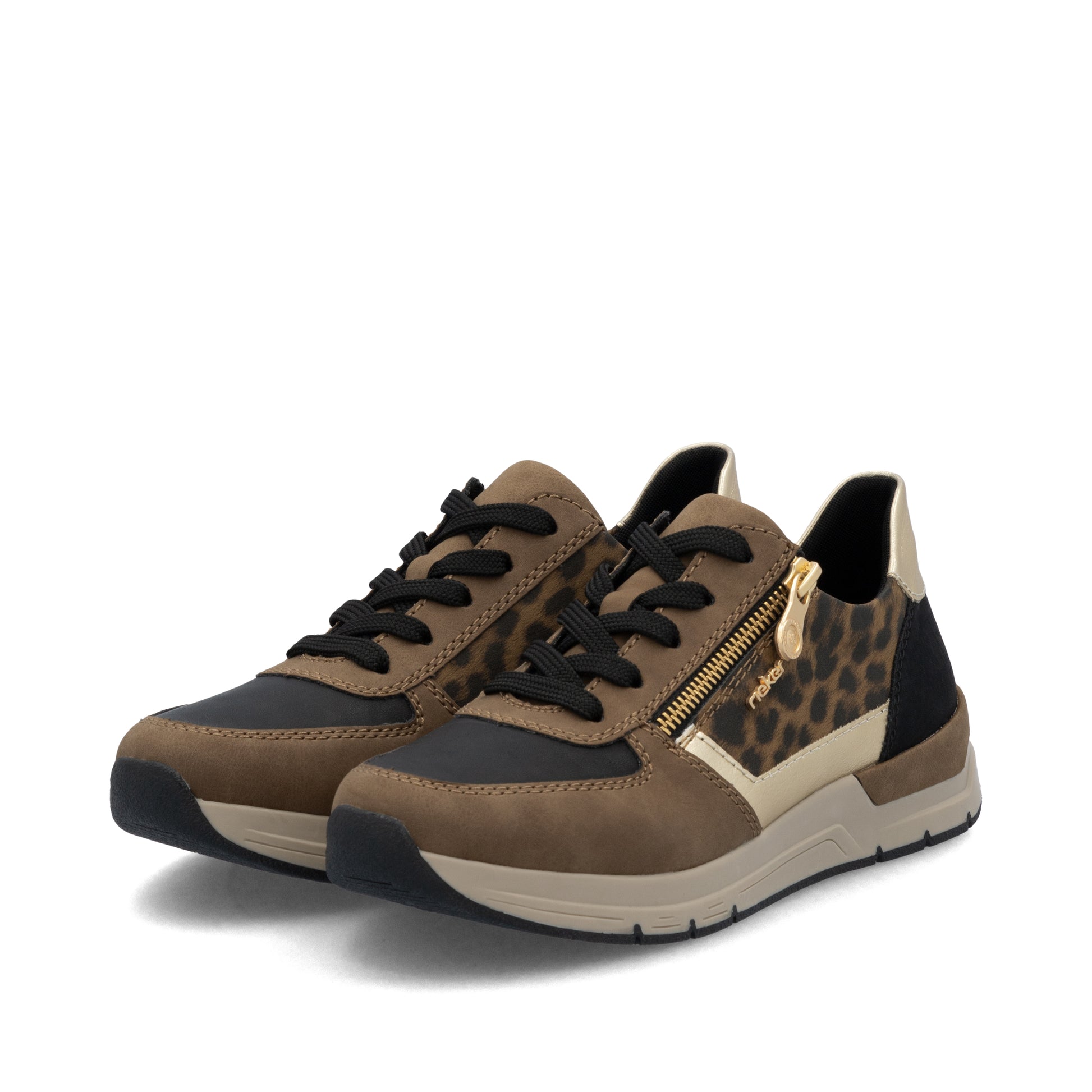 Brown Zip Shoes for Women | Rieker 58902-24