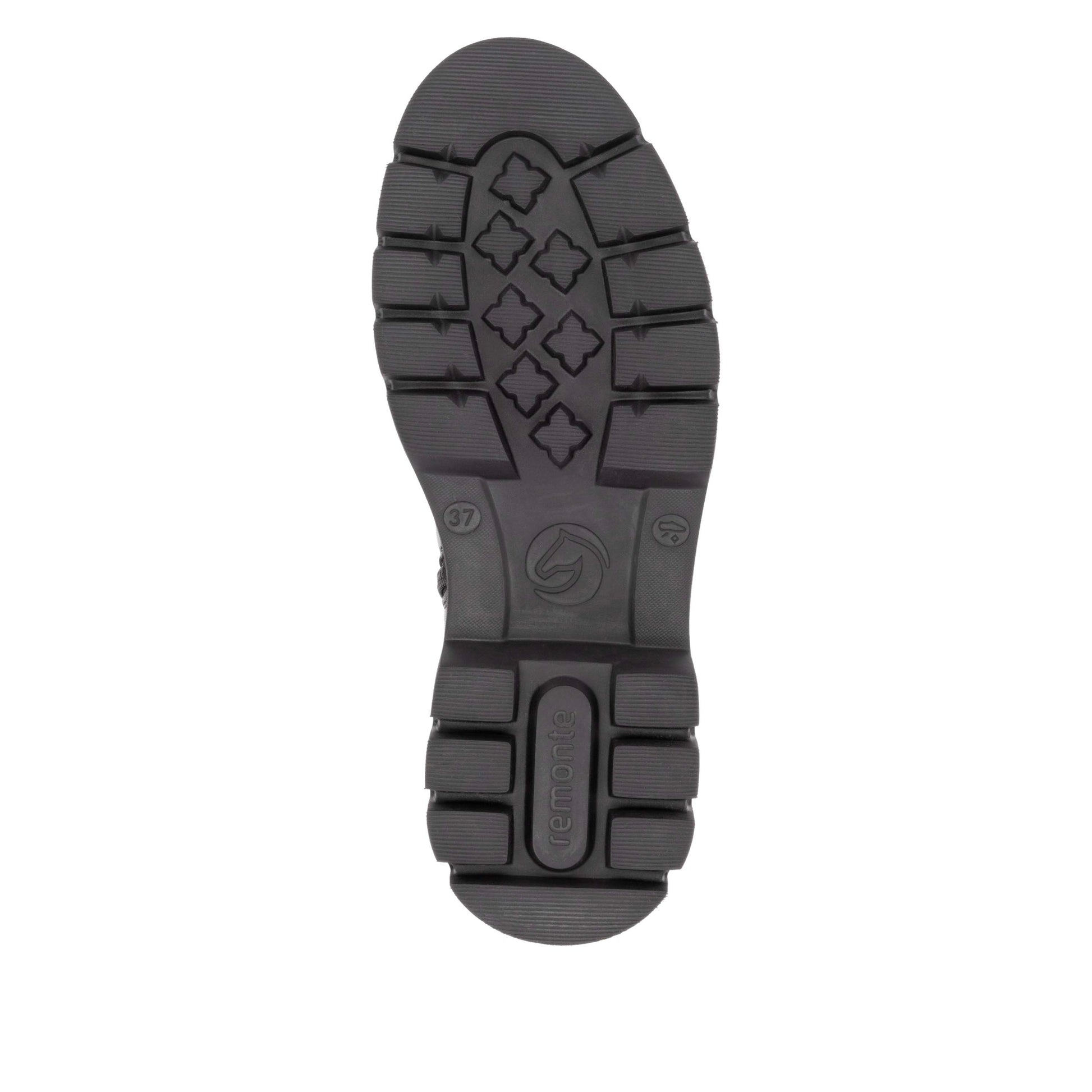 Black Zip Boots for Women | Remonte D1W74-00