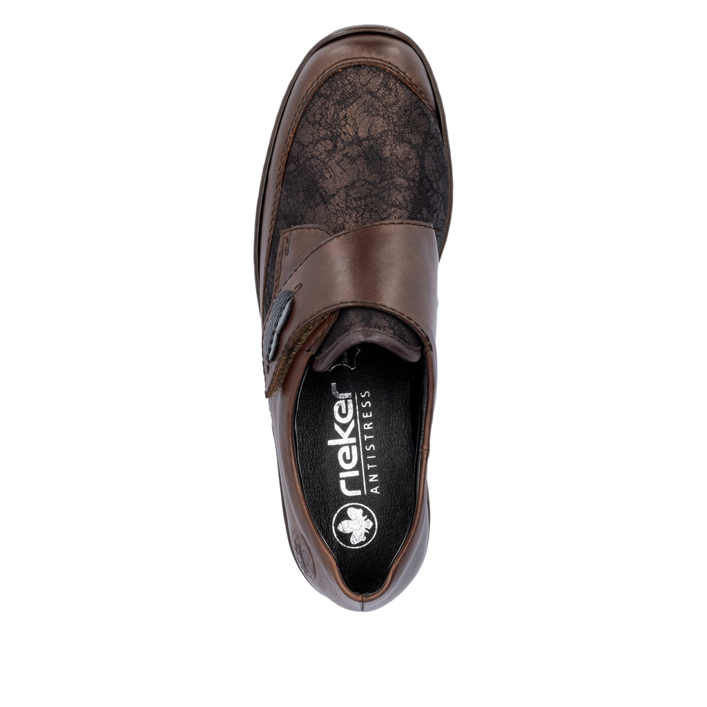 Brown Hook & Loop Shoes for Women | Rieker 487C0-25