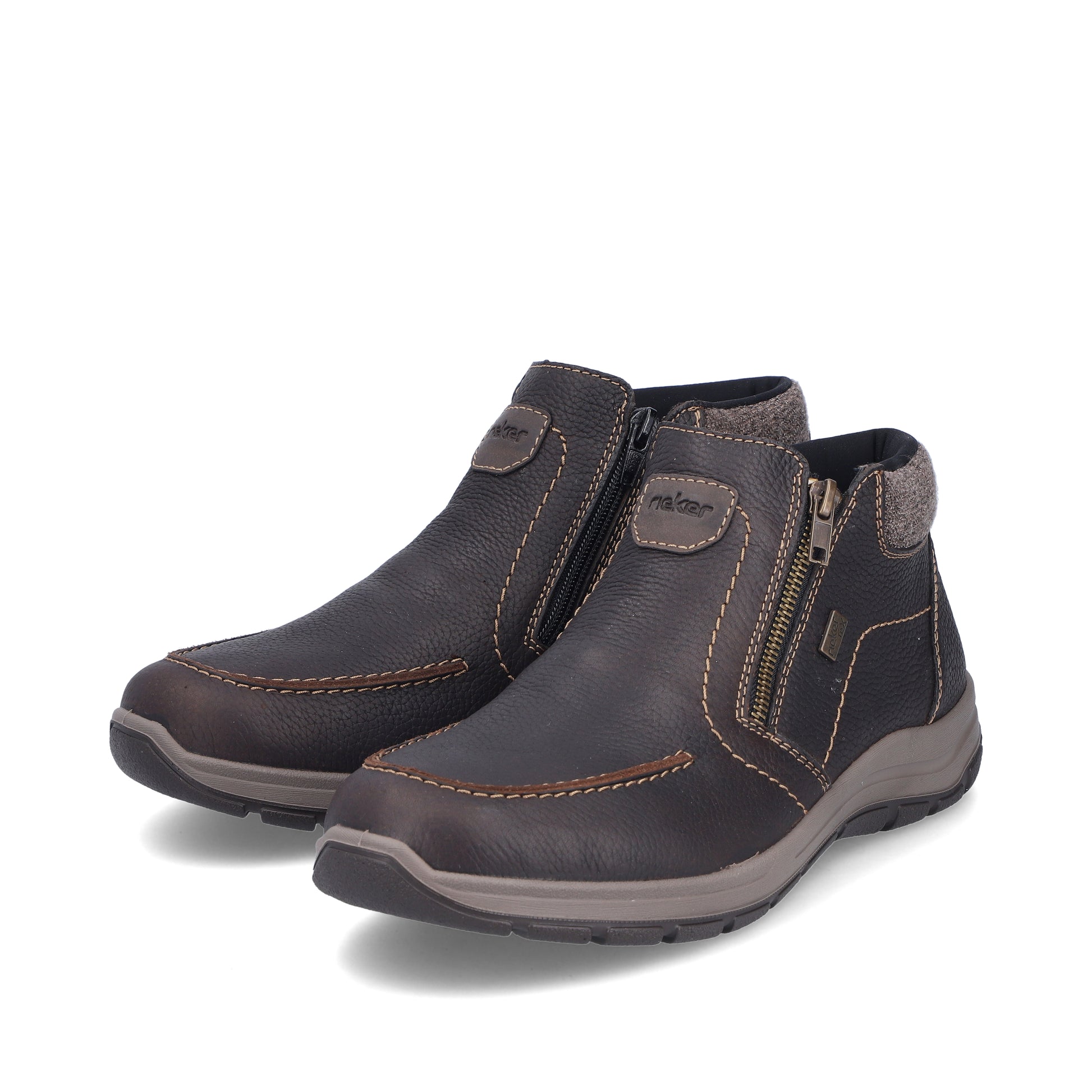 Brown Zip Boots for Men | Rieker 03660-25