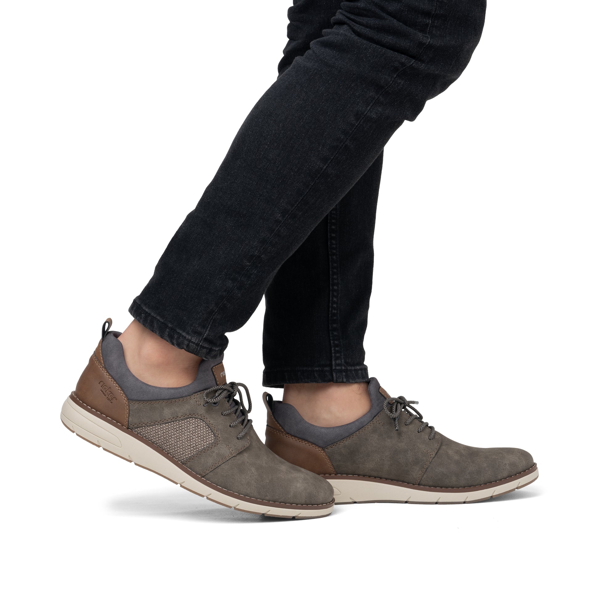 Brown Elasticated Shoes for Men | Rieker 11351-25