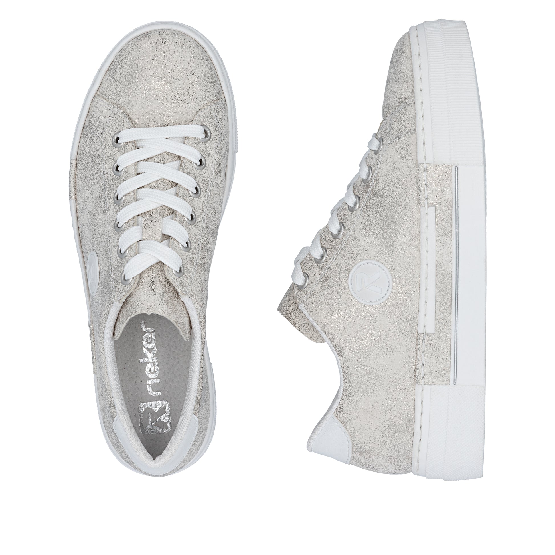 Metallic Elasticated Shoes for Women | Rieker N49W1-90