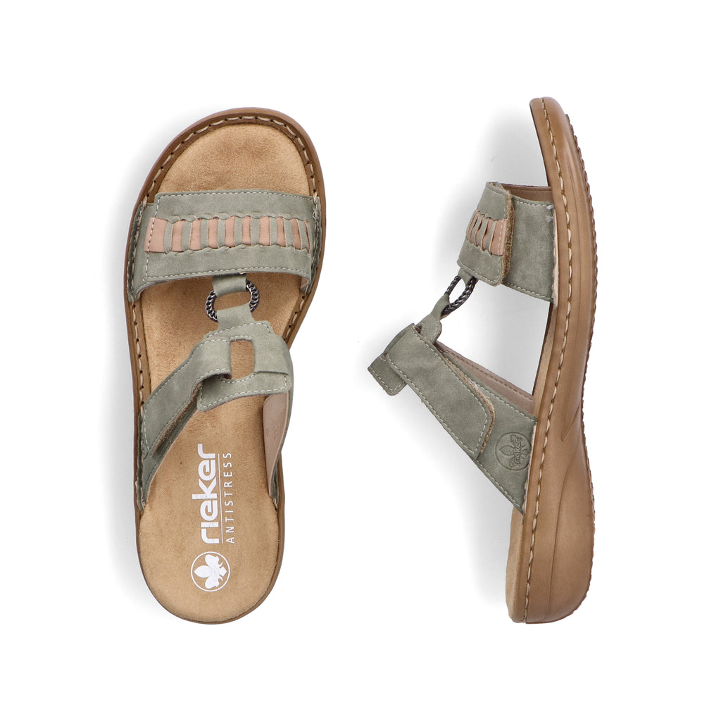 Green Hook & Loop Sandals for Women | Rieker 60881-52