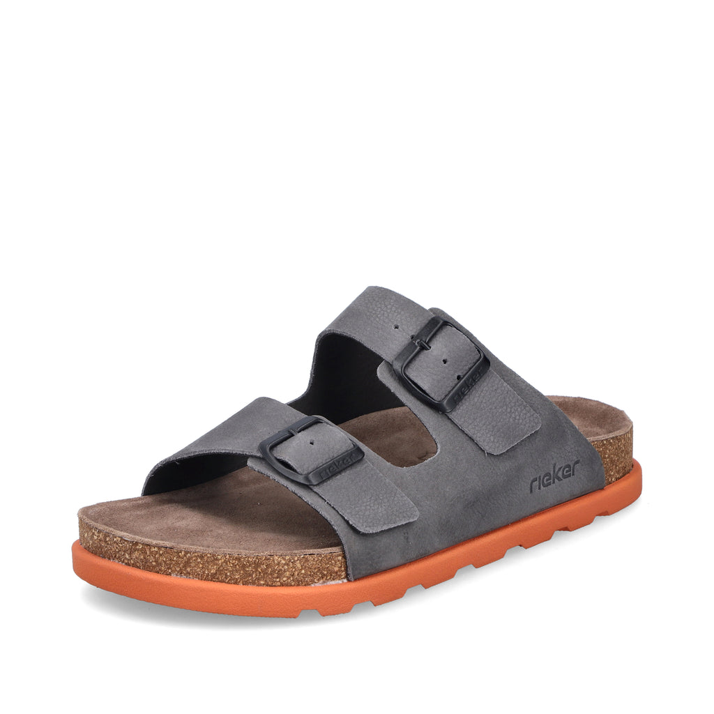 Grey Buckle Sandals for Men | Rieker 21190-40