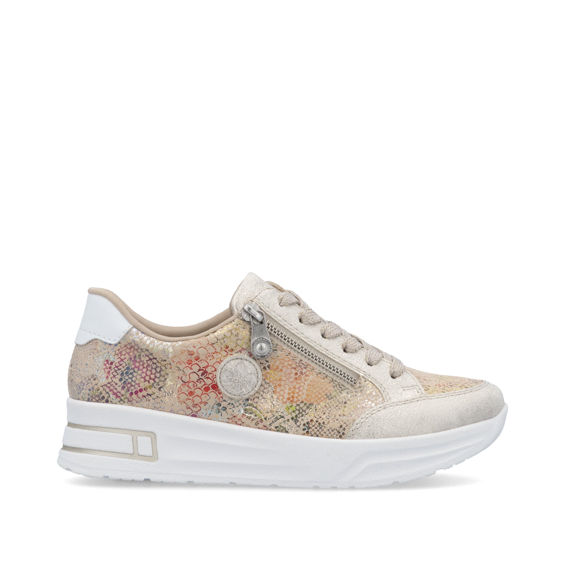 Beige Zip Shoes for Women | Rieker N8103-60