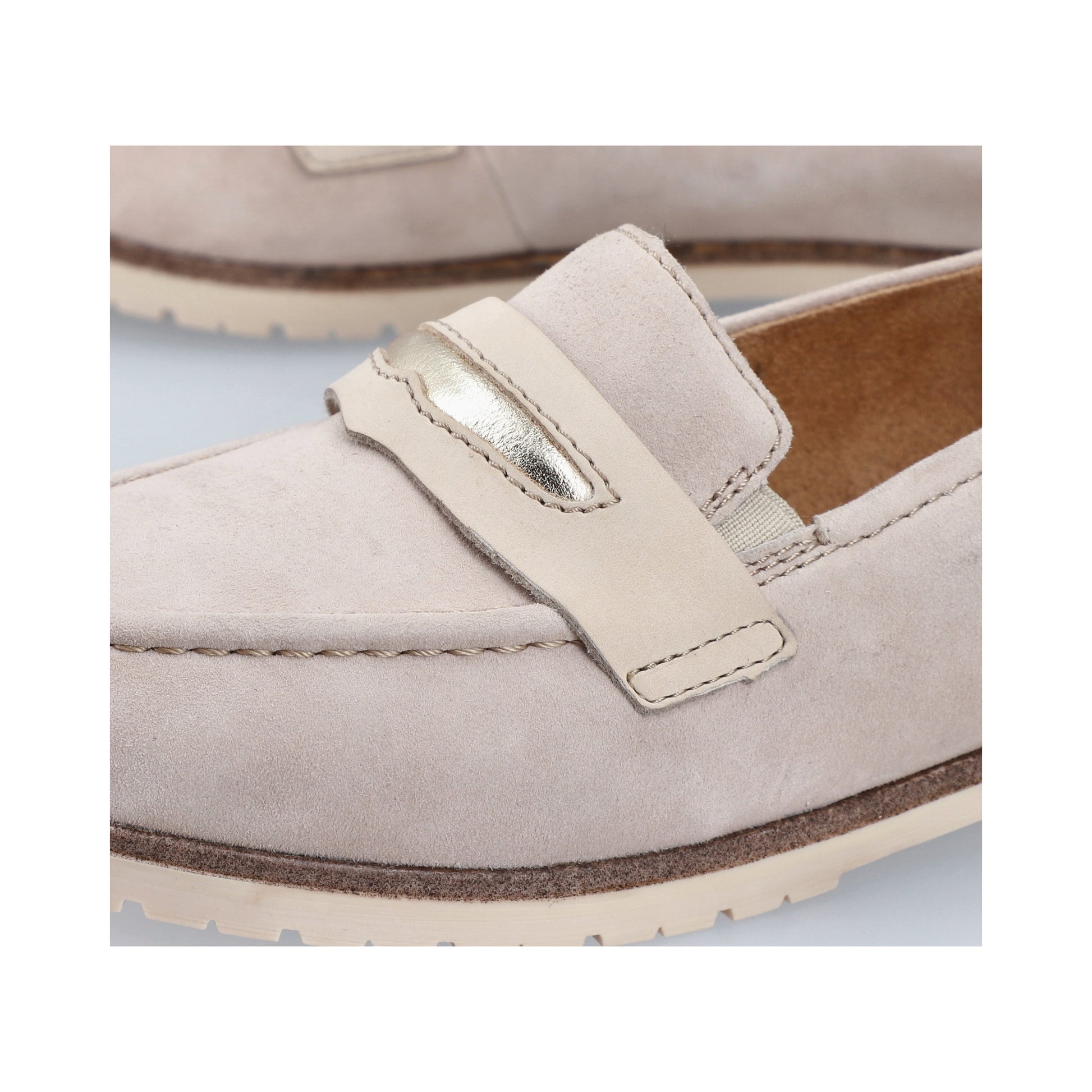 Beige Elasticated Shoes for Women | Rieker 45301-60