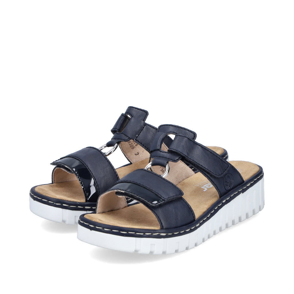 Blue Hook & Loop Sandals for Women | Rieker V1396-14