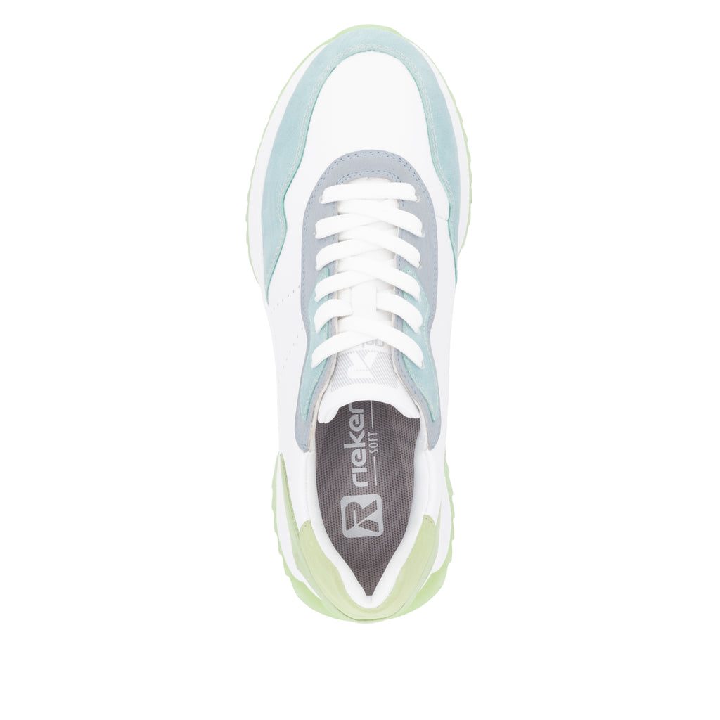 White Elasticated Shoes for Women | Rieker W1308-81