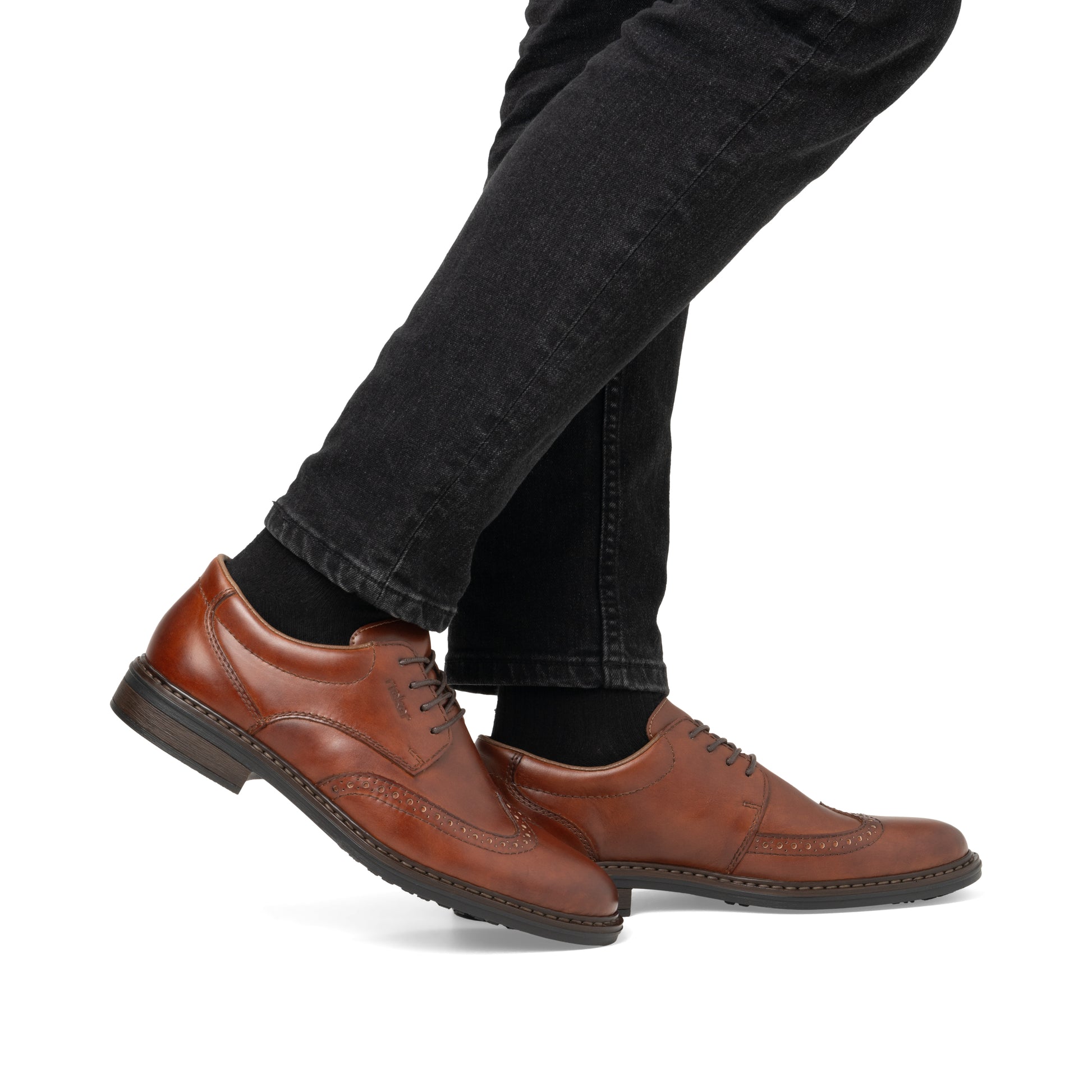 Brown Elasticated Shoes for Men | Rieker 17620-24