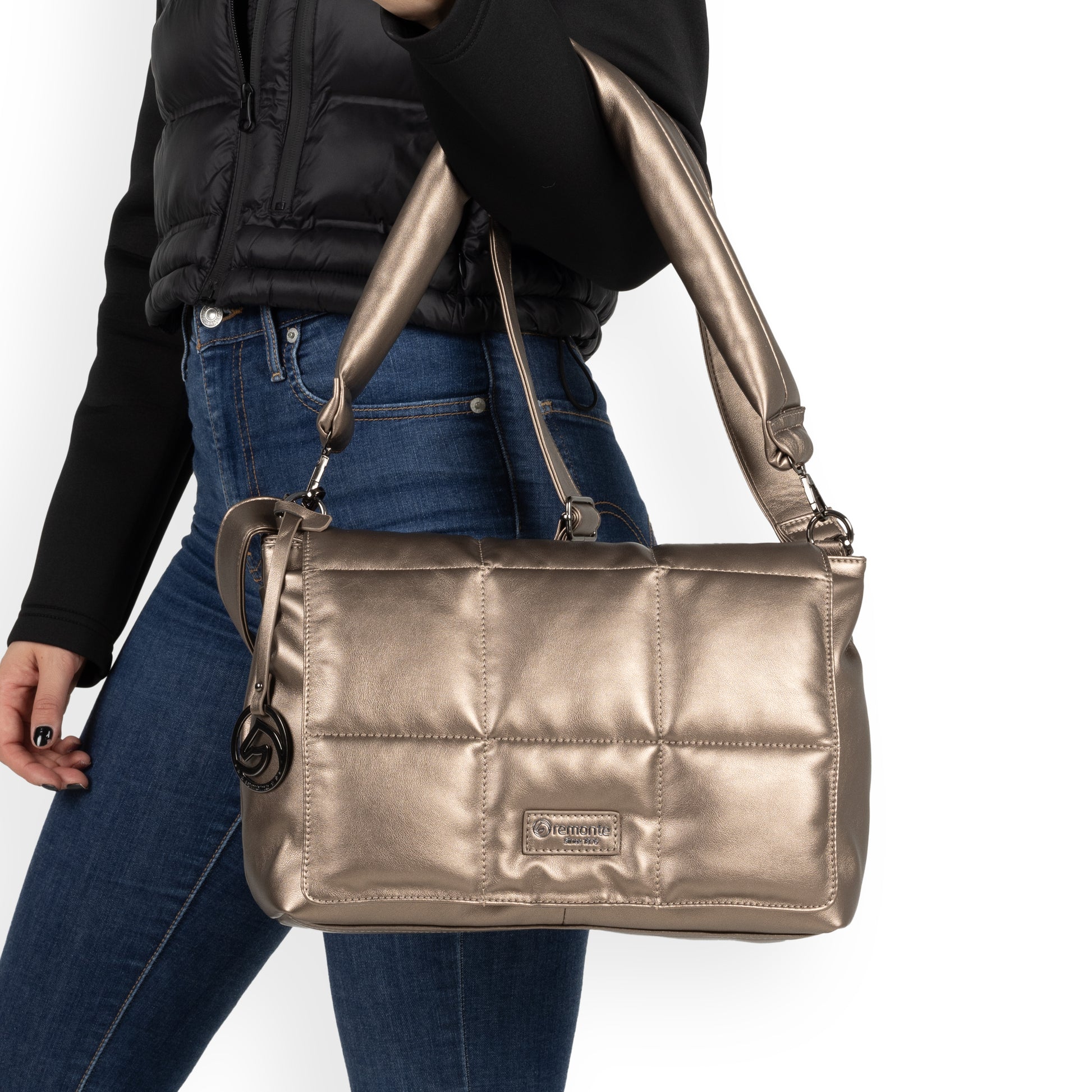 Metallic Fold With Snap Bags for Women | Remonte Q0716-90