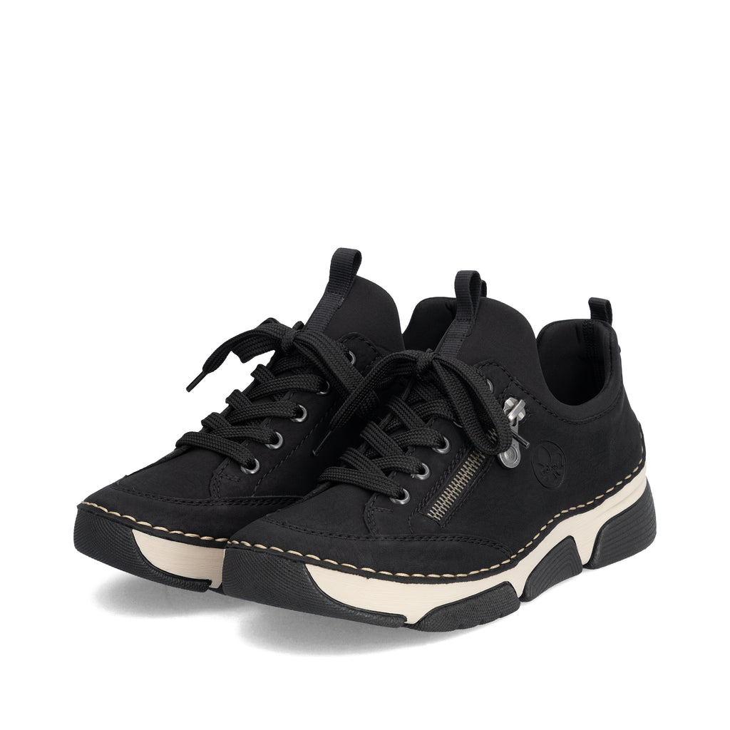 Black Elasticated Shoes for Women | Rieker 45973-00