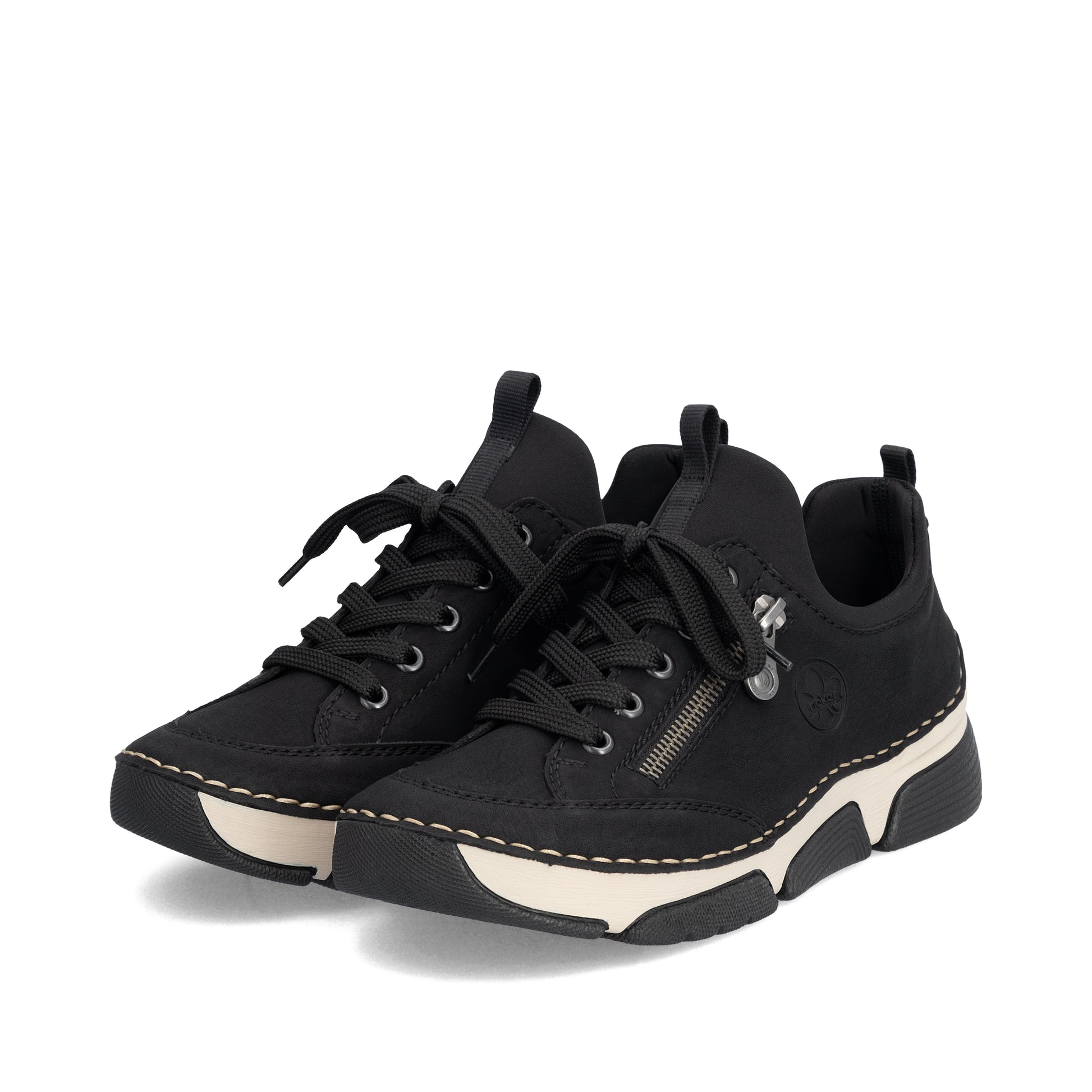 Black Elasticated Shoes for Women | Rieker 45973-00