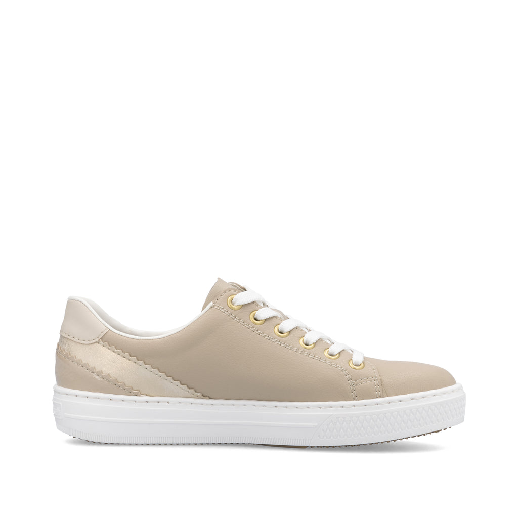 Beige Zip Shoes for Women | Rieker L5900-62