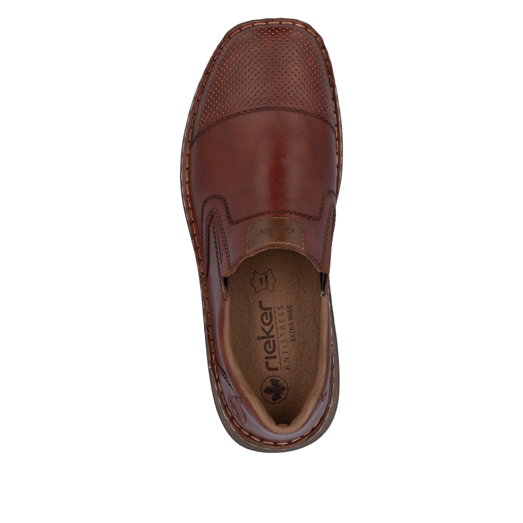 Brown Elasticated Shoes for Men | Rieker 03056-24