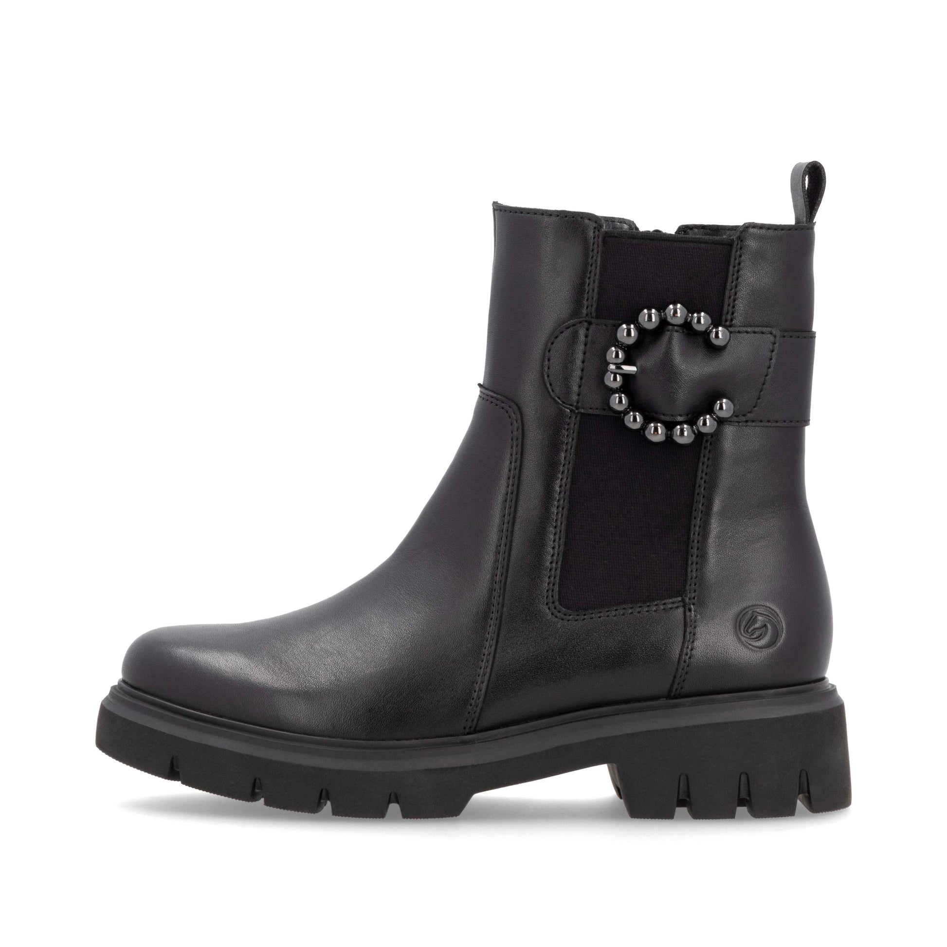 Black Zip Boots for Women | Remonte D1W74-00
