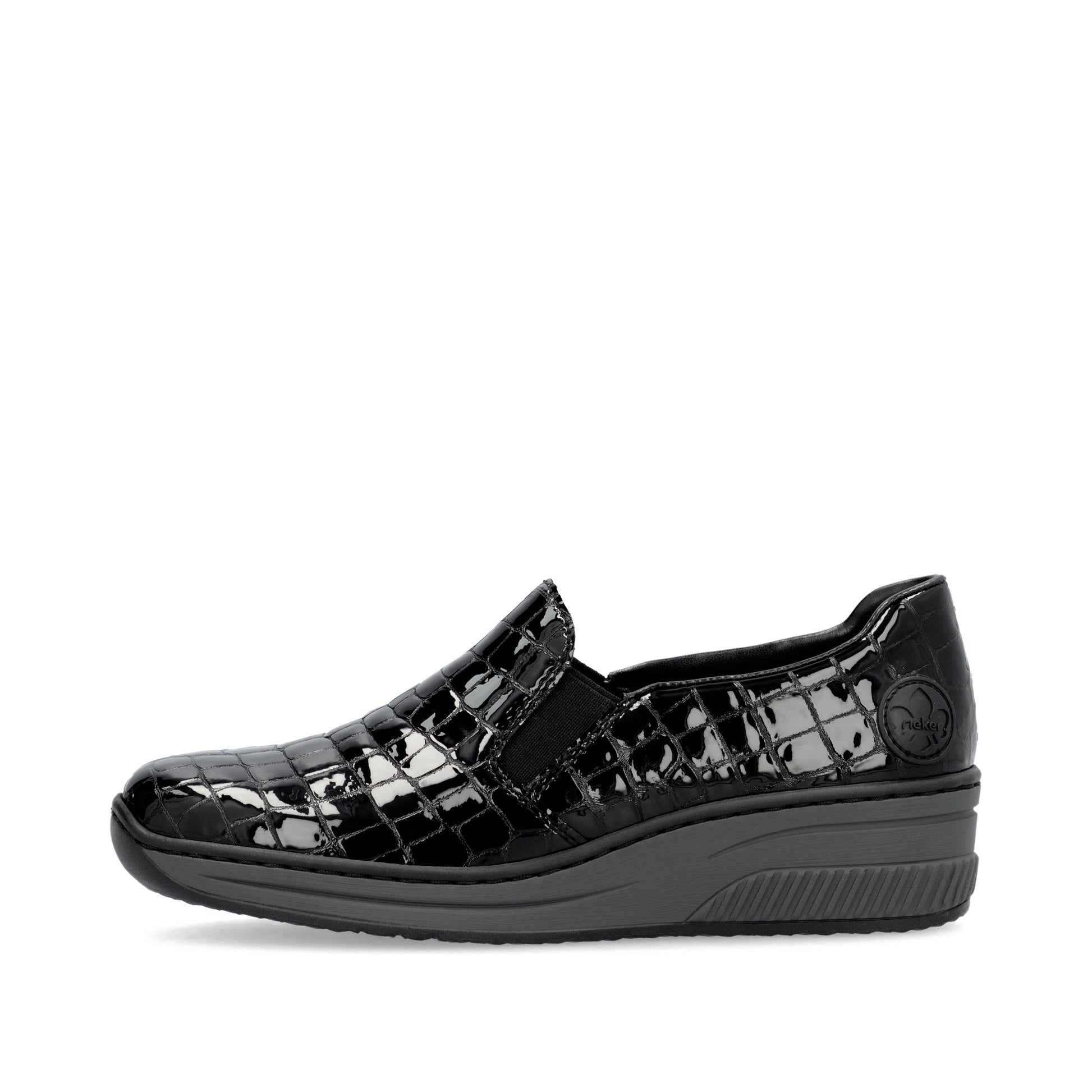 Black Elasticated Shoes for Women | Rieker 48752-00