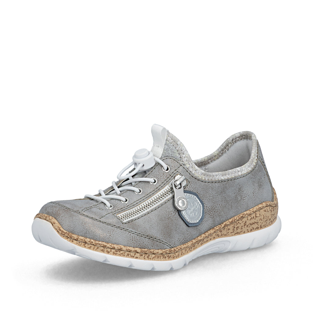 Grey Elasticated Shoes for Women | Rieker N4263-40