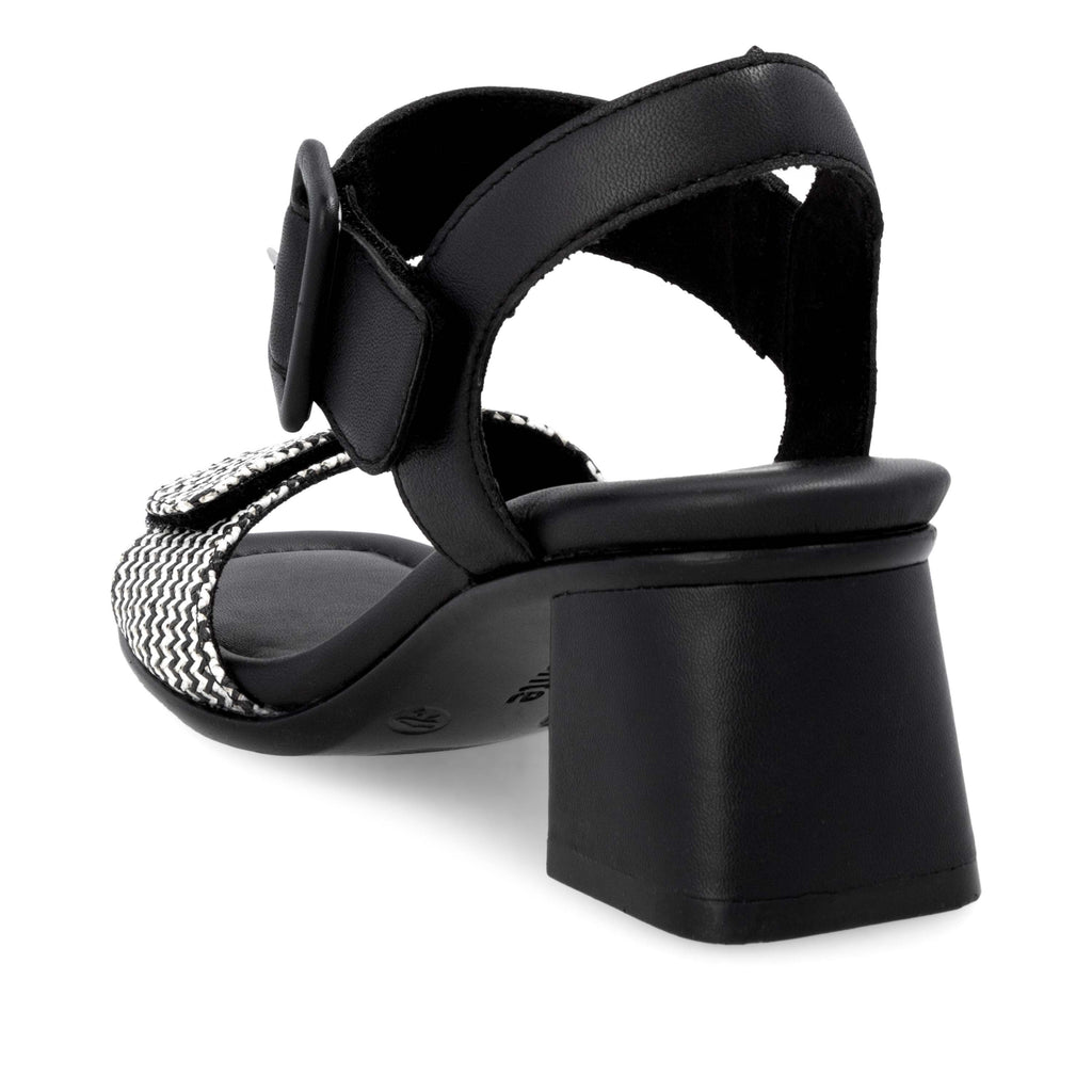 Black Hook & Loop Sandals for Women | Remonte D1K51-03