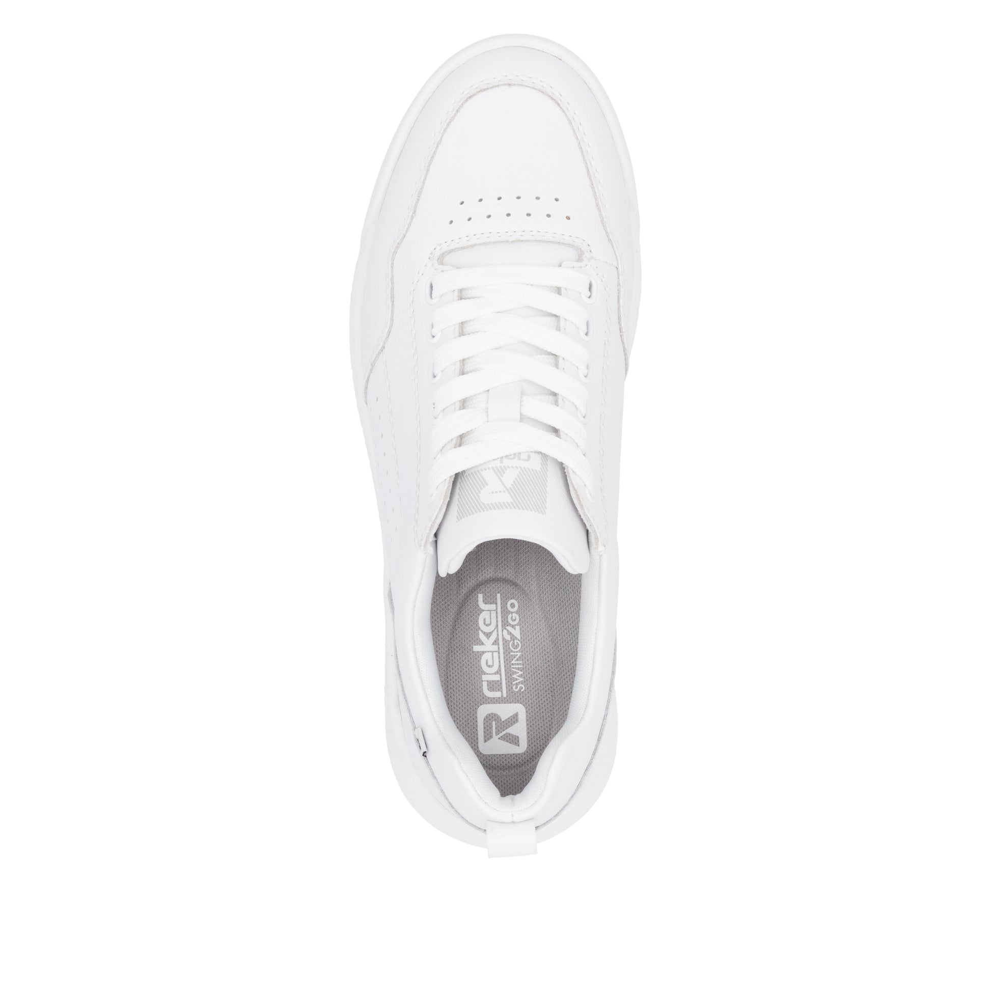 White Elasticated Shoes for Women | Rieker W1101-80