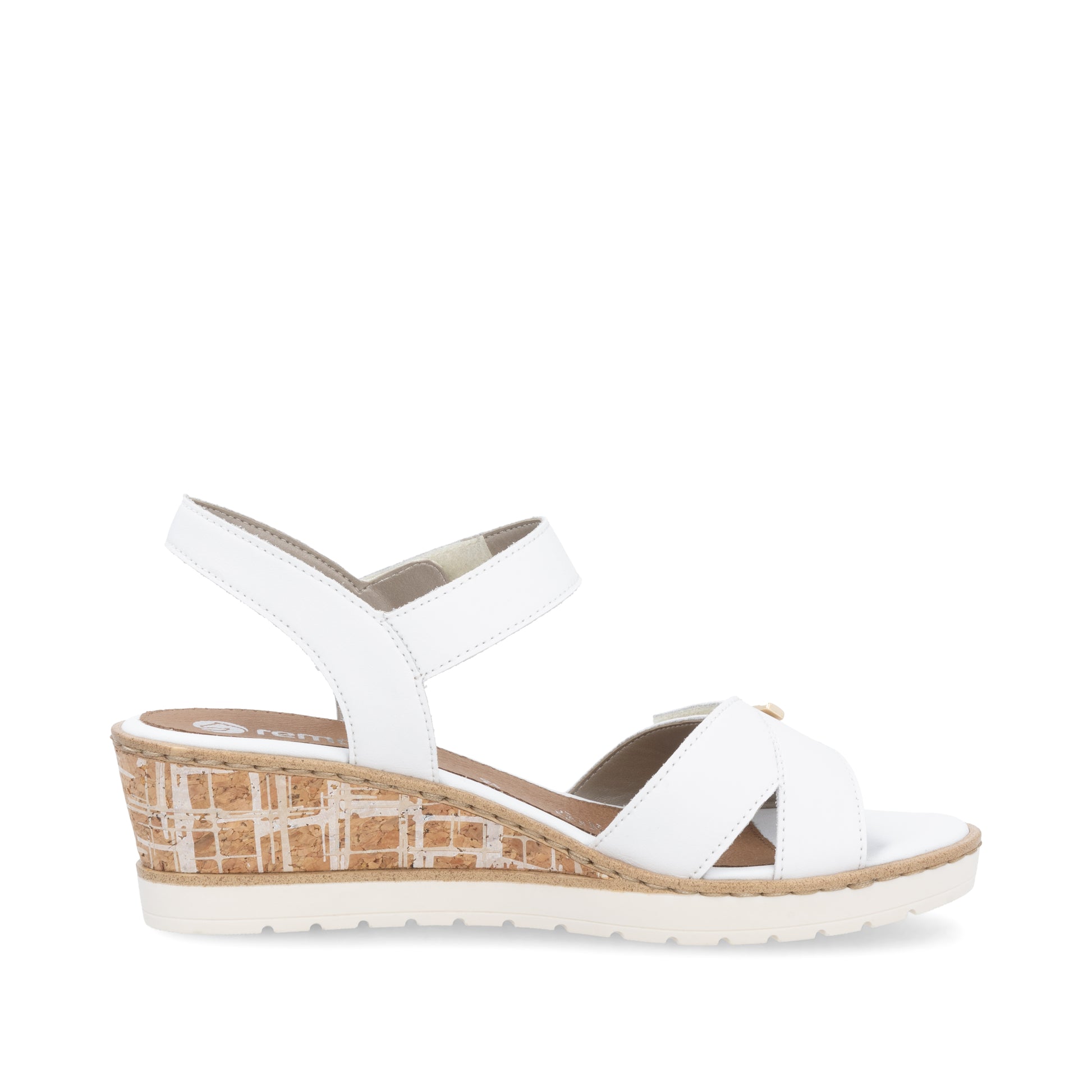 White Hook & Loop Sandals for Women | Remonte R6266-80