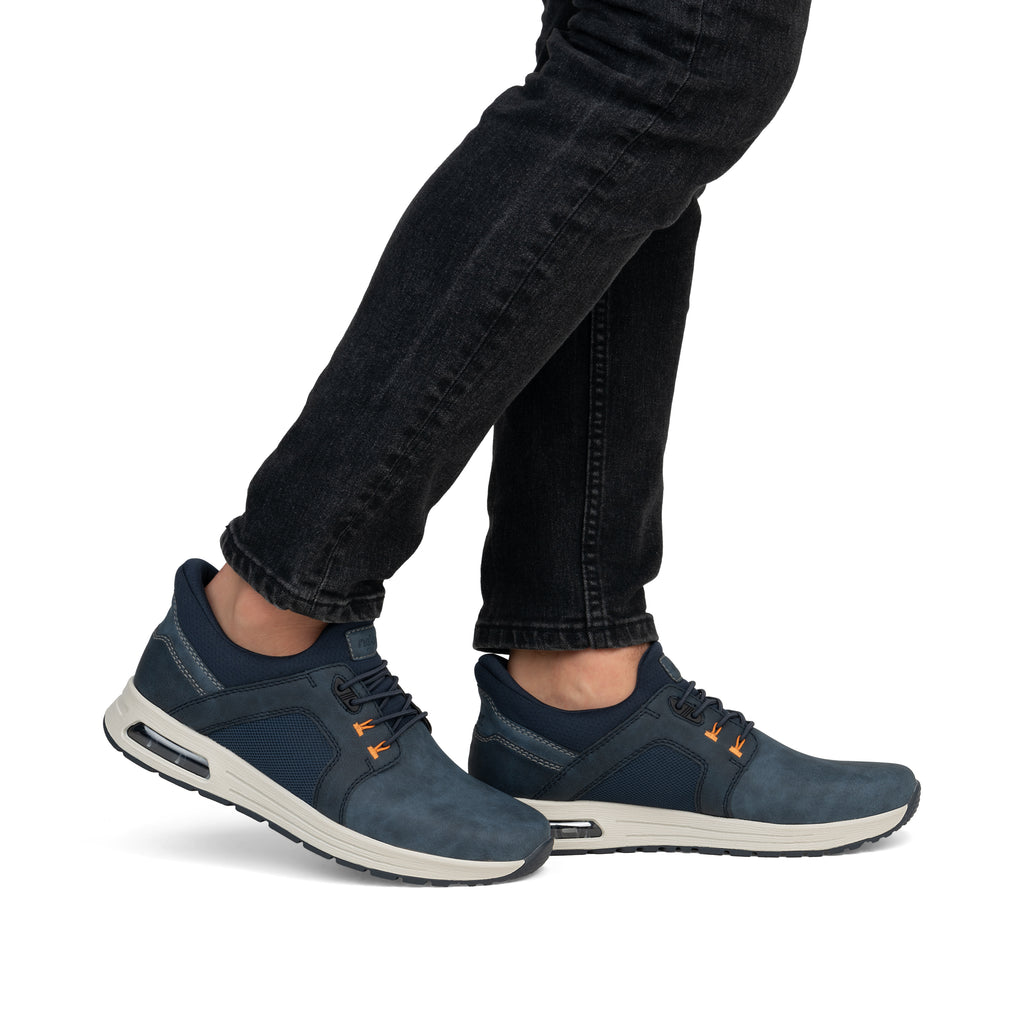 Blue Elasticated Shoes for Men | Rieker B1053-14