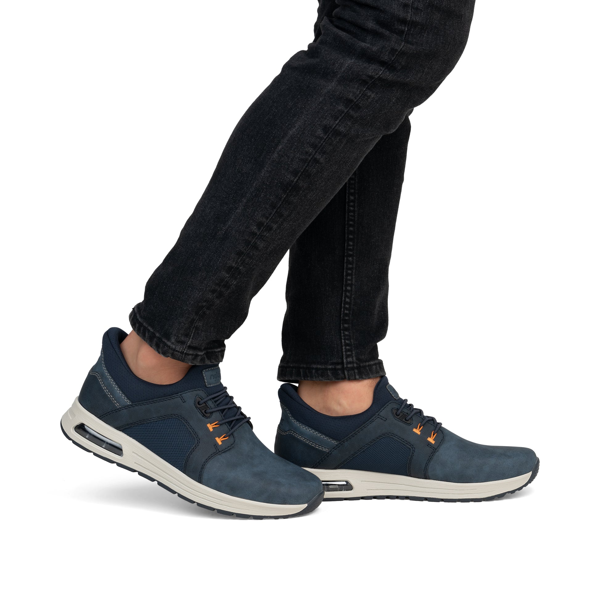 Blue Elasticated Shoes for Men | Rieker B1053-14