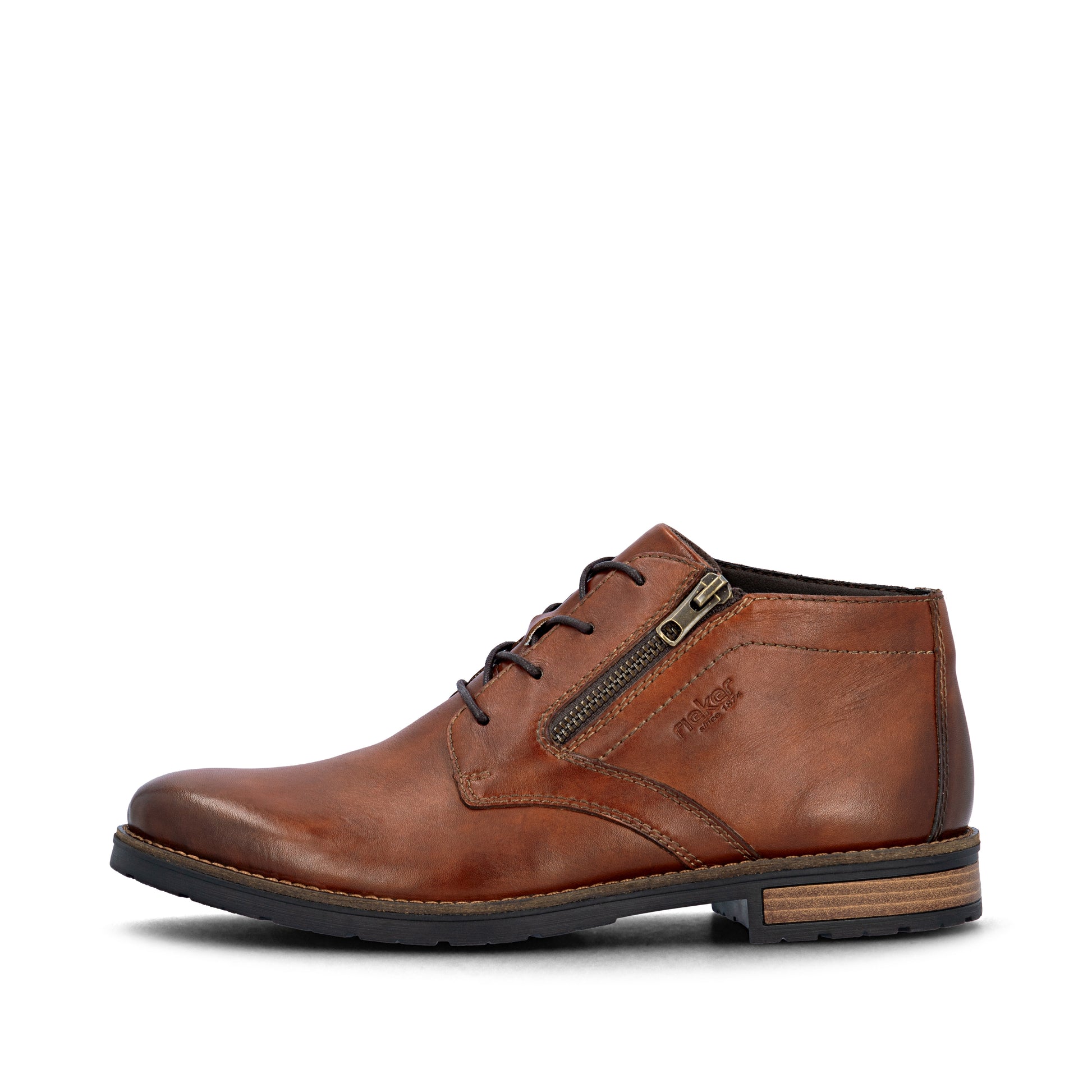 Brown Zip Boots for Men | Rieker 14609-24