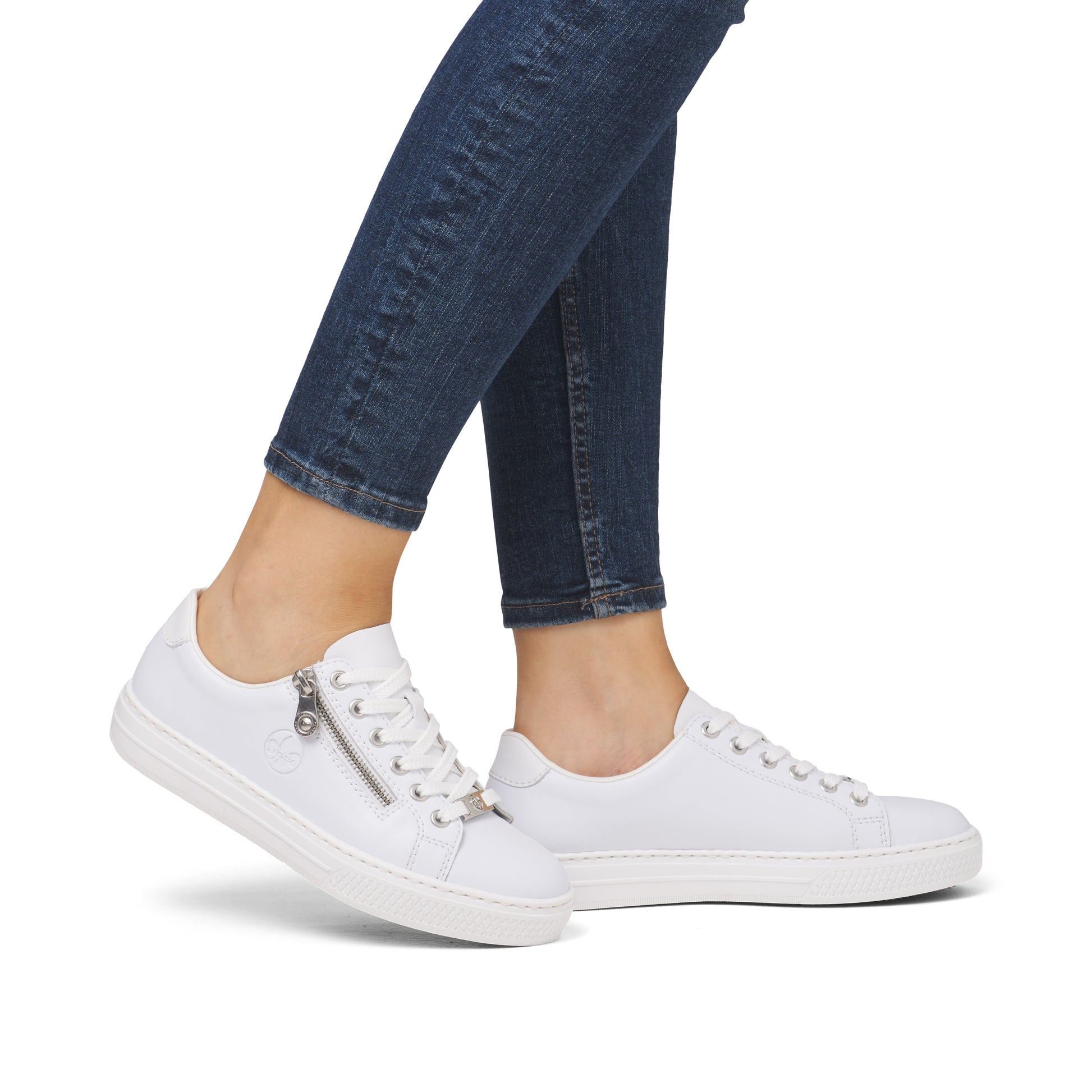 White Zip Shoes for Women | Rieker L59L1-83