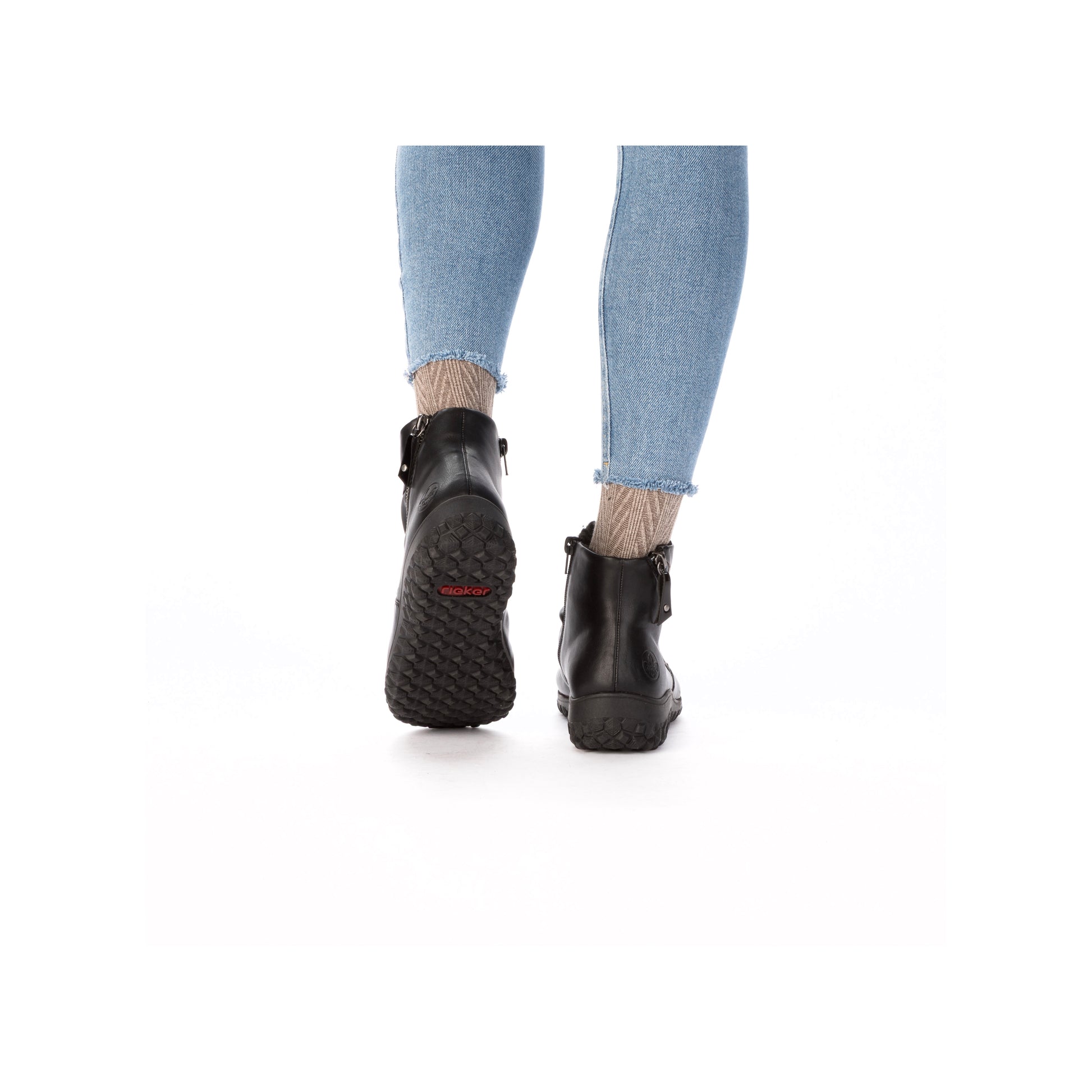 Black Zip Boots for Women | Rieker 59585-01