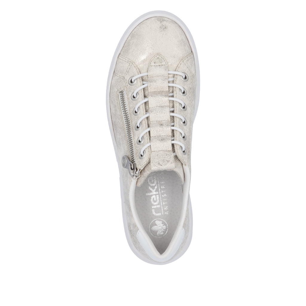Beige Zip Shoes for Women | Rieker M1953-60