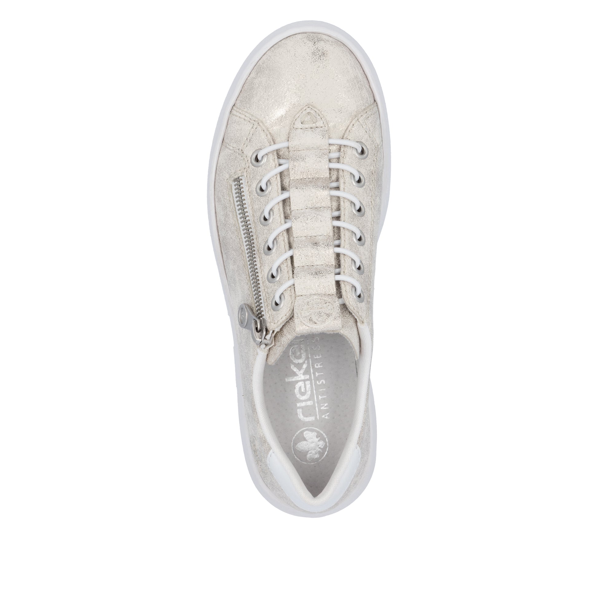 Beige Zip Shoes for Women | Rieker M1953-60